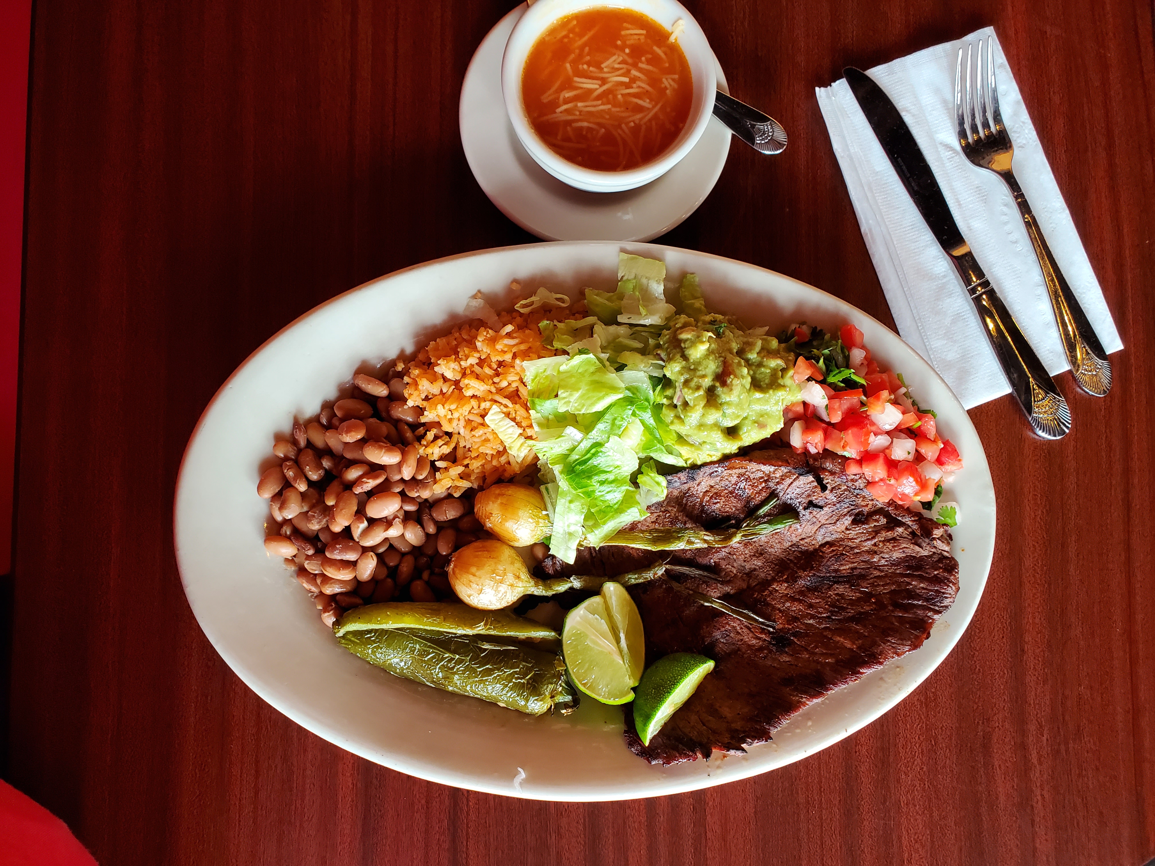 Order Carne Asada Plate food online from Mi Corazon Mexican Restaurant store, Spanish Fork on bringmethat.com