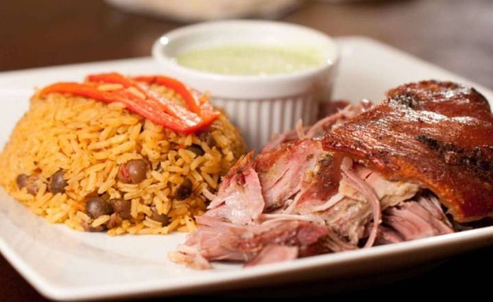 Order Pernil with Side Choice food online from Mofongos store, Wilmington on bringmethat.com
