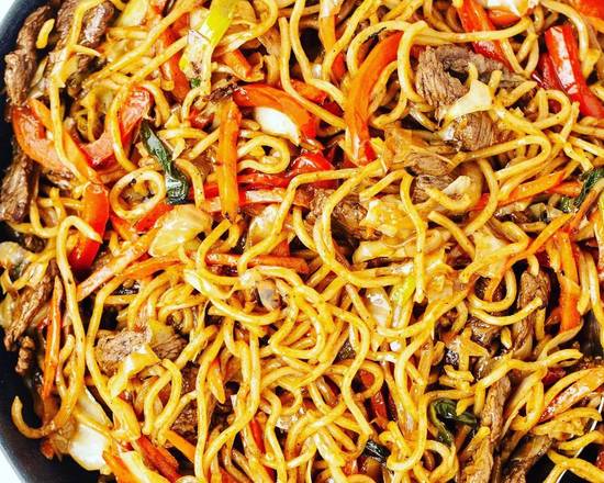 Order Beef Yakisoba food online from IKURA SUSHI BAR AND GRILL store, Newington on bringmethat.com