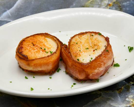 Order Bacon Wrapped Scallops - Dozen food online from Morton The Steakhouse store, Arlington on bringmethat.com