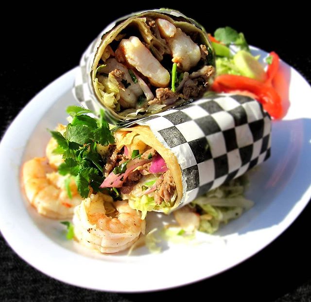 Order Surf and Turf Burrito food online from Alexander World Famous Tortas store, East Rancho Dominguez on bringmethat.com