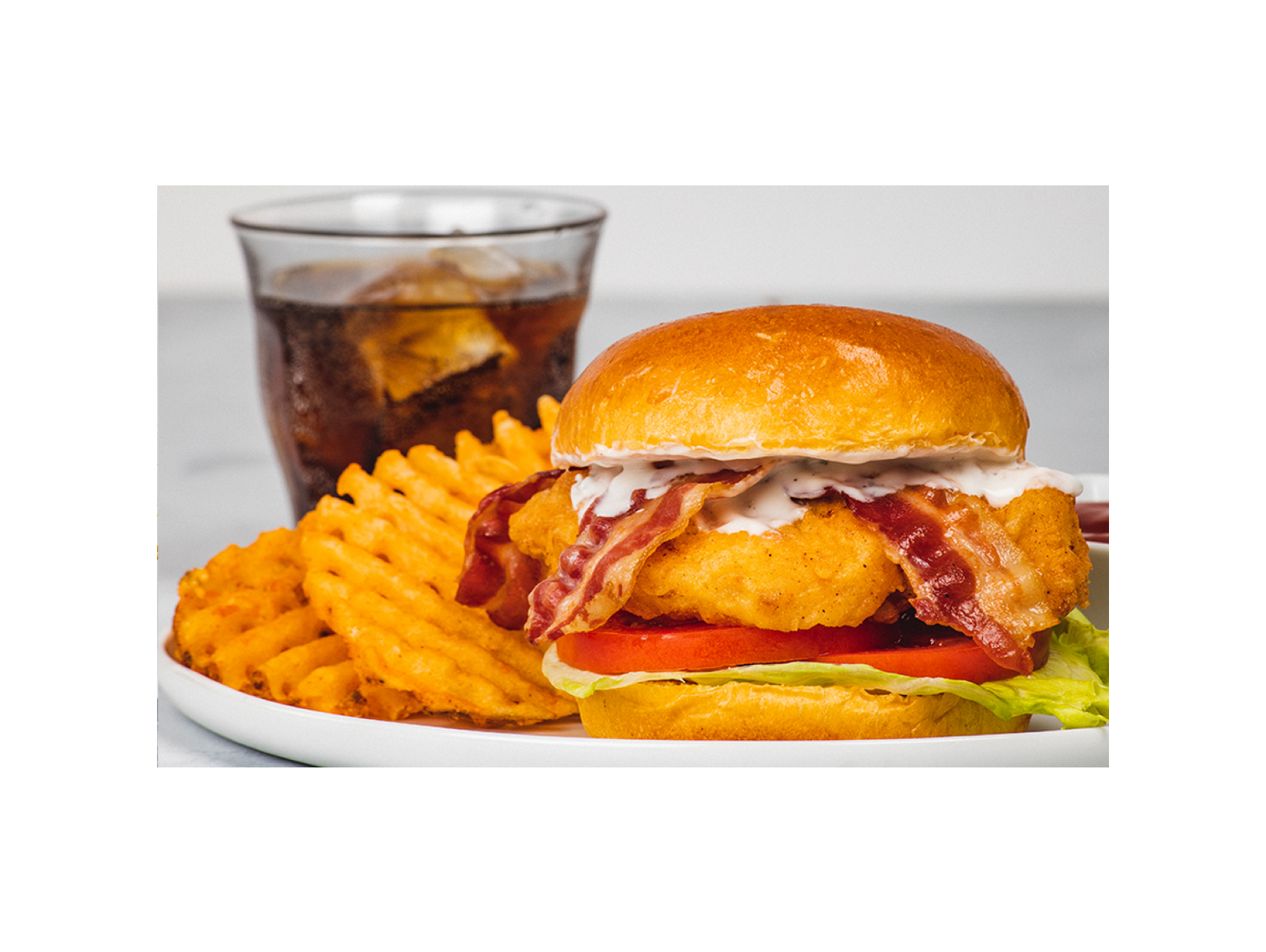 Order Chicken Bacon Ranch Sandwich Meal food online from Wings Over store, Greenville on bringmethat.com