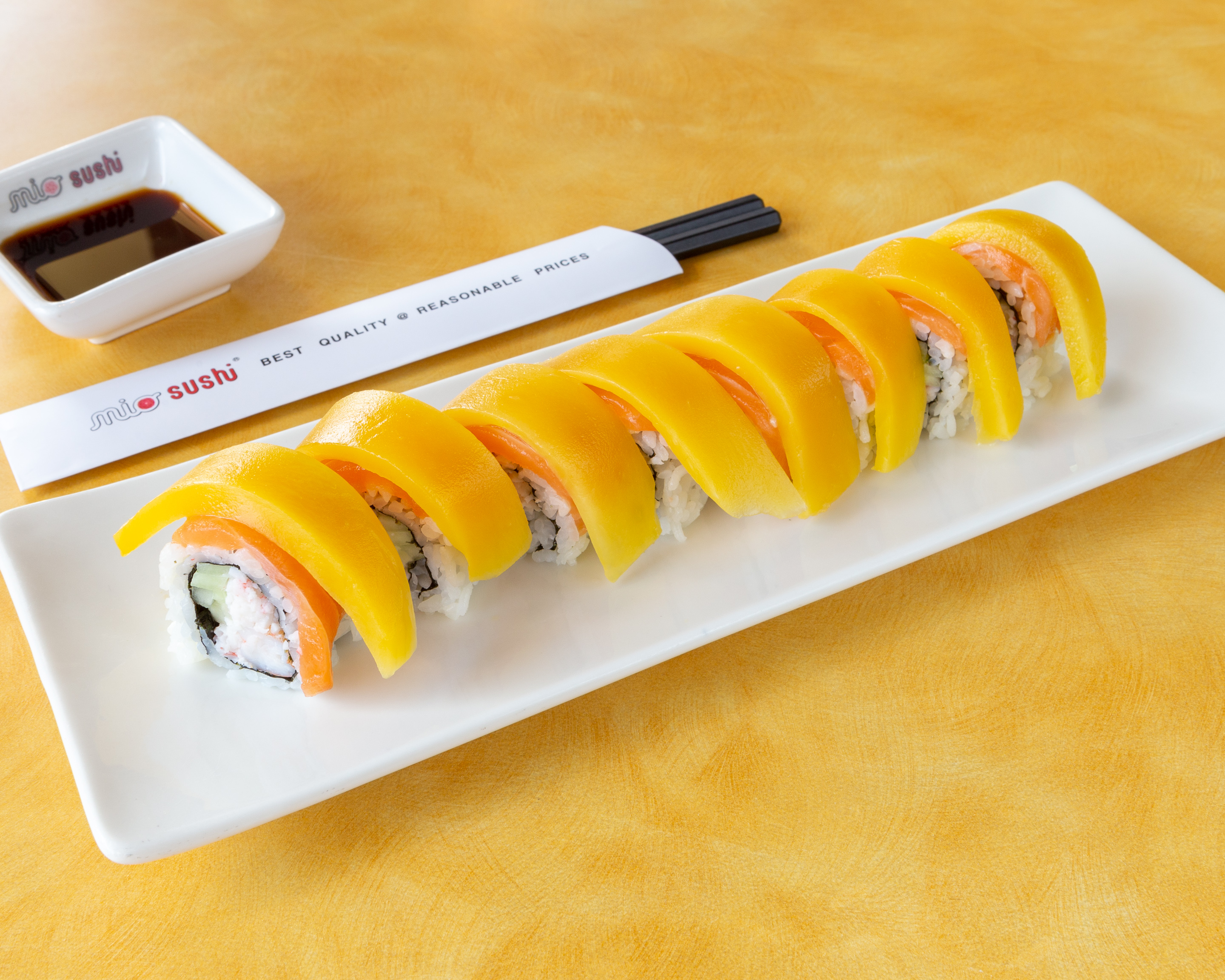 Order Caribbean Mango Roll food online from Mio Sushi store, Bend on bringmethat.com