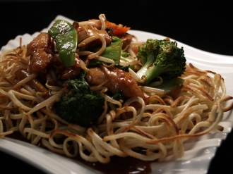 Order 75. Combination Pan Fried Noodles food online from Chef Ming store, Beverly Hills on bringmethat.com