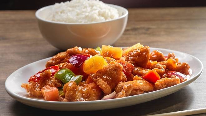Order Sweet and Sour Chicken food online from Inchin Bamboo Garden store, Irvine on bringmethat.com
