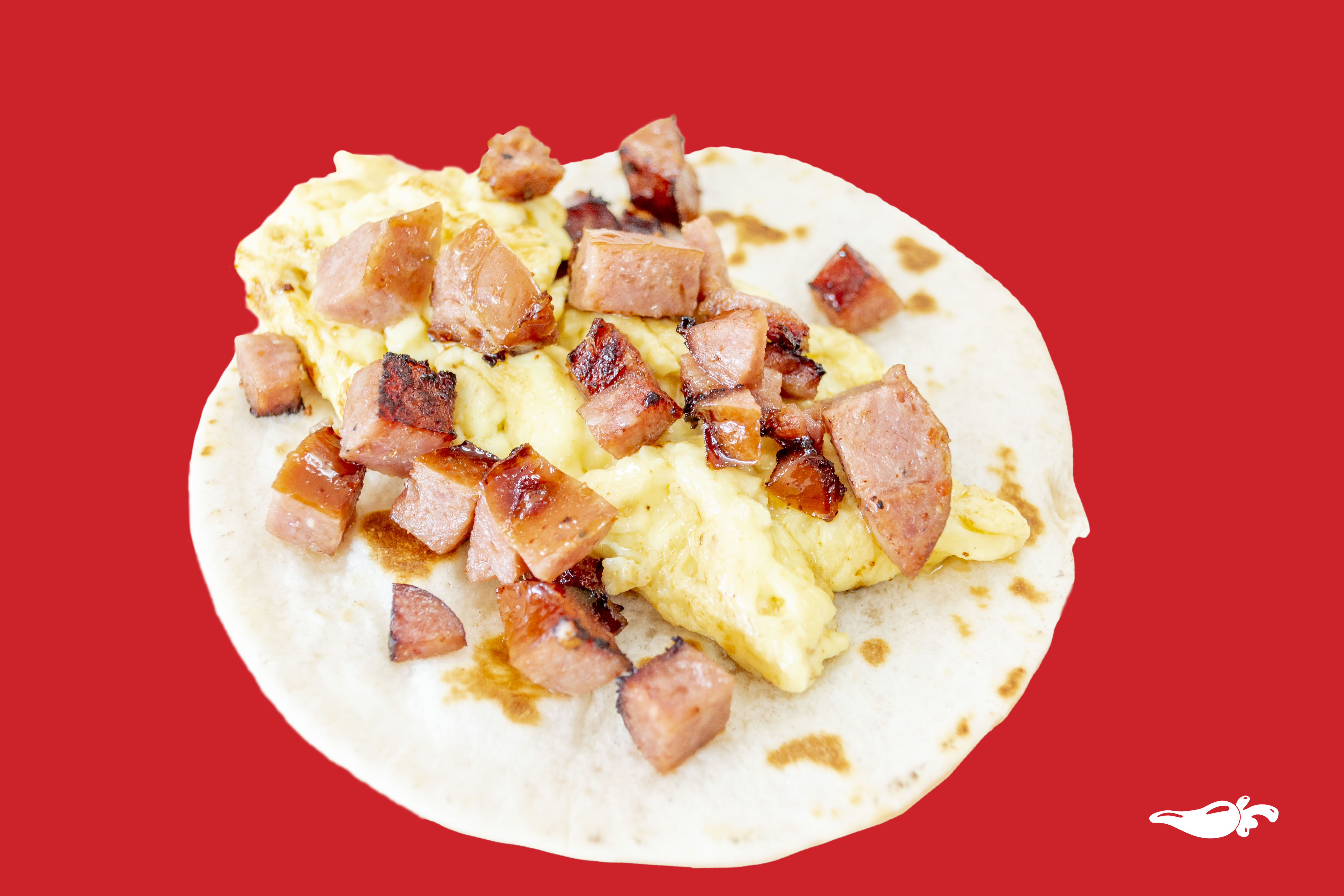 Order 4. Eggs and Smoked Sausage Taco food online from Habaneros store, Mansfield on bringmethat.com