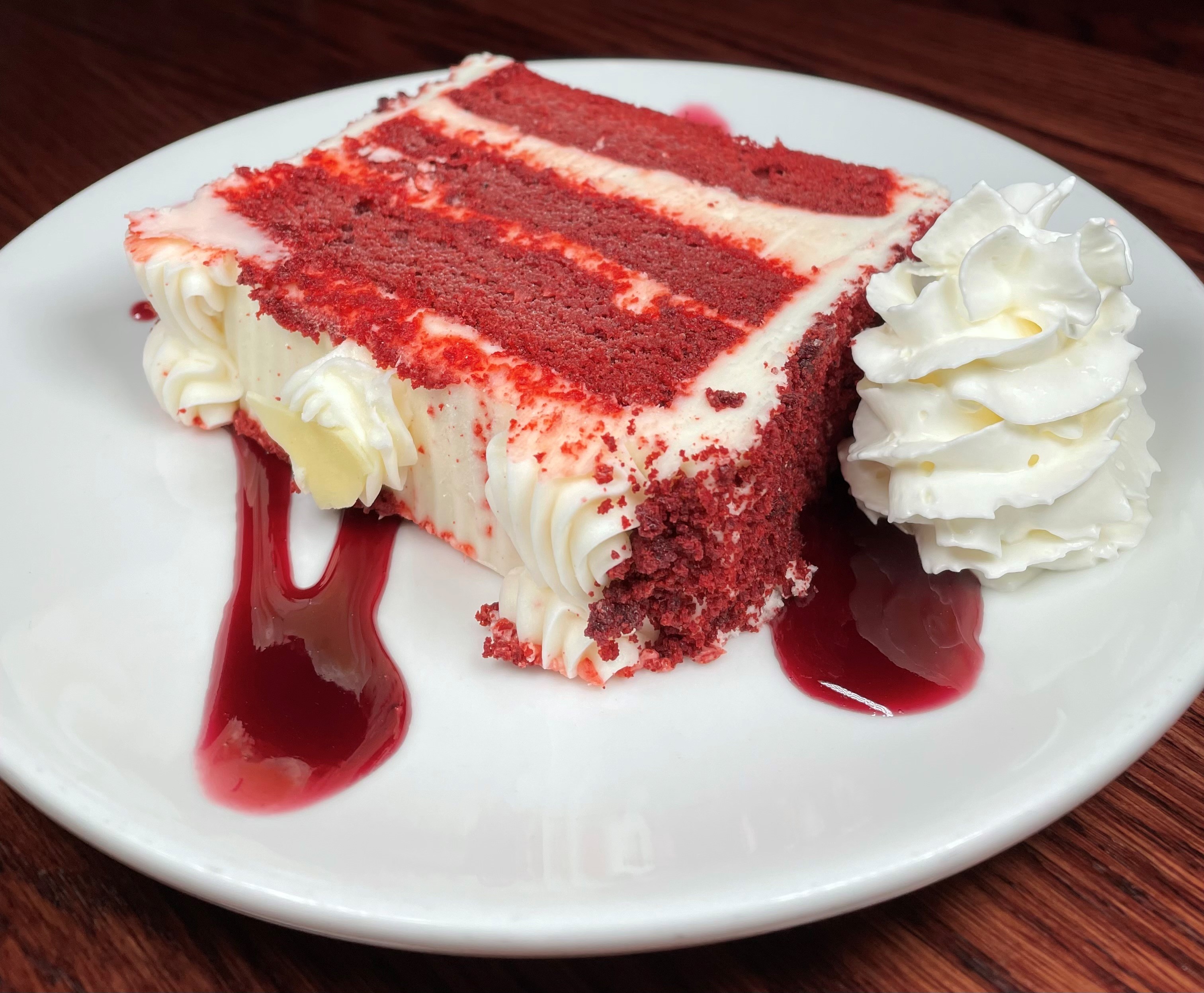 Order MONTILIO'S Red Velvet Cake food online from Franklin Chateau store, Franklin on bringmethat.com