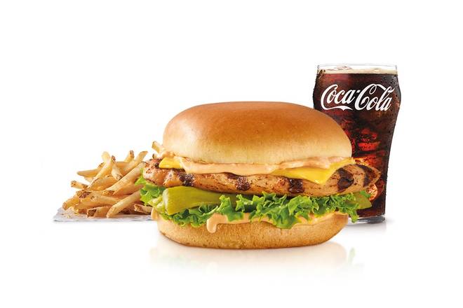 Order Charbroiled Santa Fe Chicken™ Sandwich Combo food online from Carl Jr. store, La Mesa on bringmethat.com