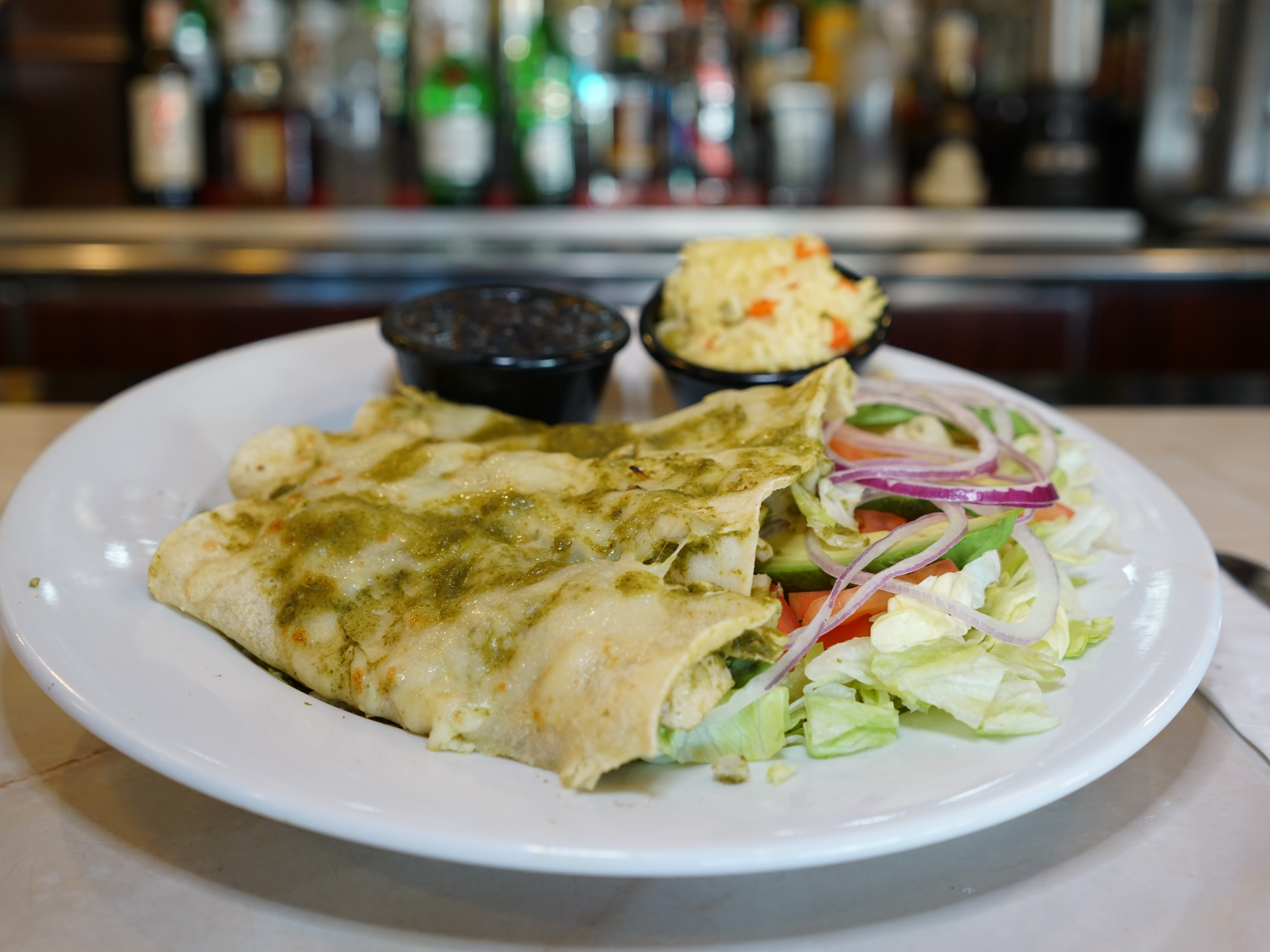 Order Chicken Enchiladas  food online from Fountain Diner store, Hartsdale on bringmethat.com