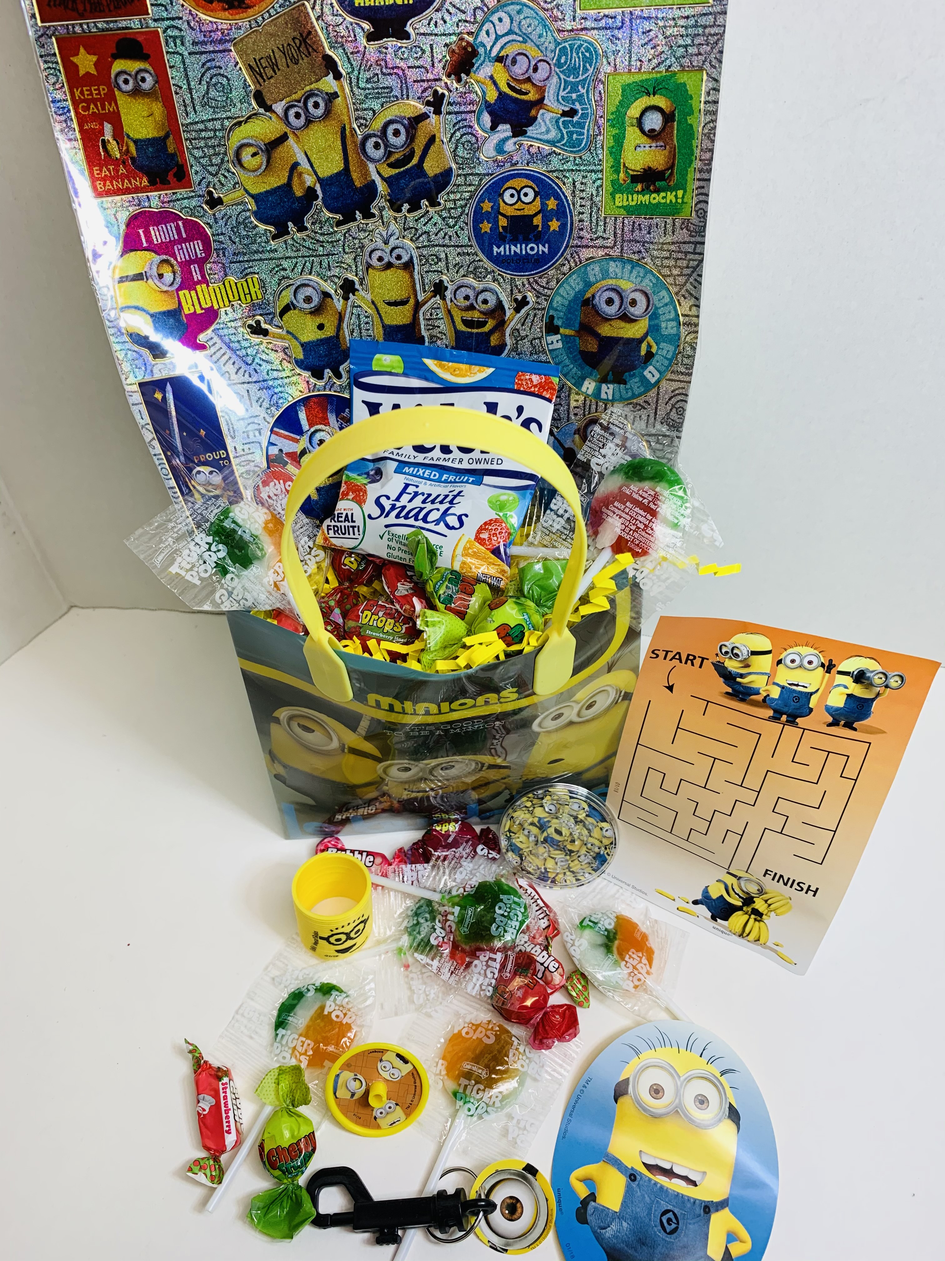 Order Kid's Minions Snack Basket food online from Sweetheart Gifts store, Morrow on bringmethat.com
