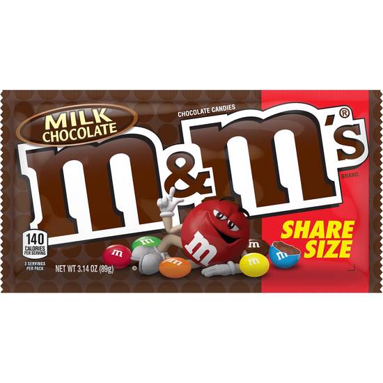 Order M&M's Milk Chocolate Candy Sharing Size, 3.14 OZ food online from Cvs store, MONTEZUMA on bringmethat.com