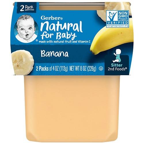 Order Gerber Banana Baby Food Banana - 4.0 oz x 2 pack food online from Walgreens store, CALLAHAN on bringmethat.com