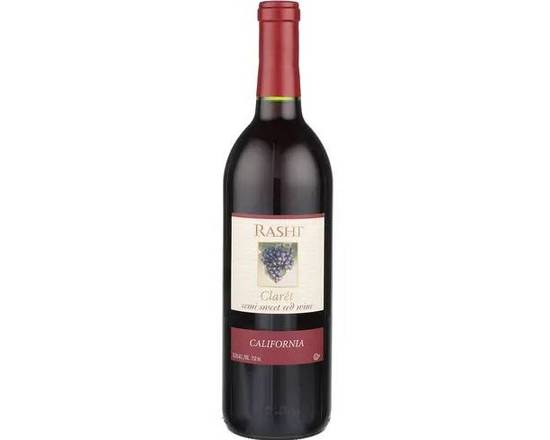 Order Rashi Vineyards, Clarét Semi Sweet Red Wine California (NV) · 750 mL food online from House Of Wine store, New Rochelle on bringmethat.com