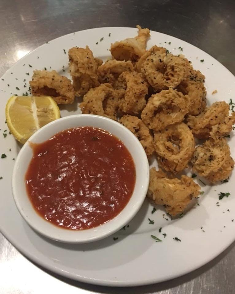 Order Fried Calamari - Appetizer food online from Two Chefs Pizza store, Arlington on bringmethat.com