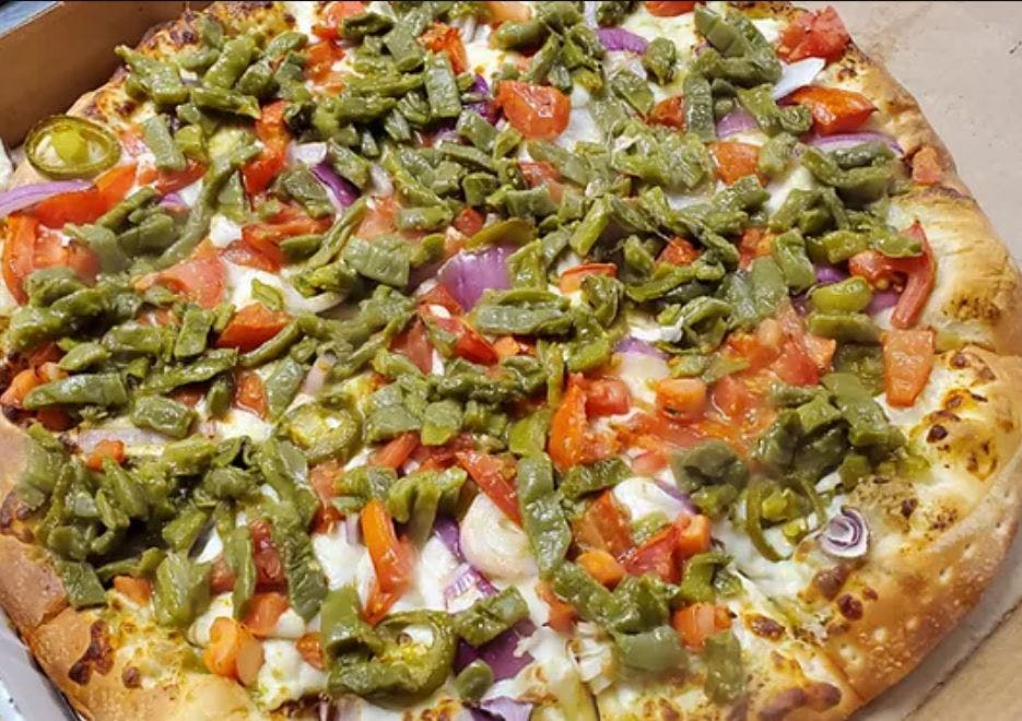 Order Pizza de Nopales - Large 14'' food online from Asada Pizza store, Sylmar on bringmethat.com