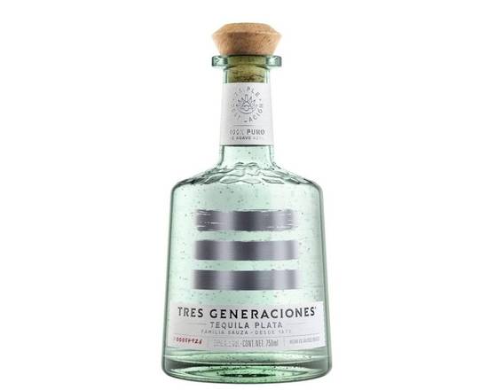 Order Tres Generaciones, Plata Premium Tequila 100% de Agave · 750 mL food online from House Of Wine store, New Rochelle on bringmethat.com