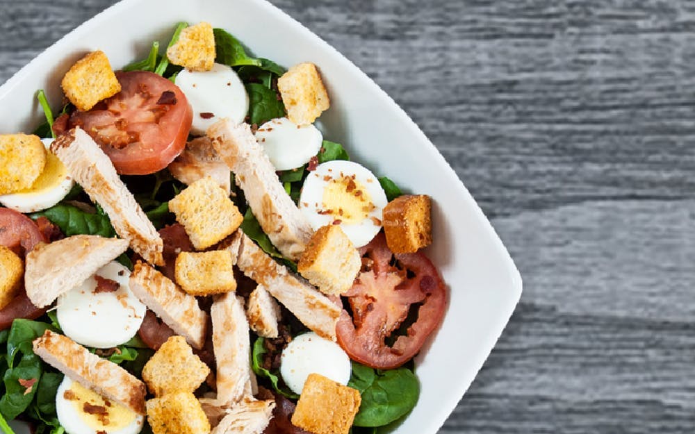 Order Spinach & Grilled Chicken Salad - Regular food online from Seasons Pizza store, Wayne on bringmethat.com