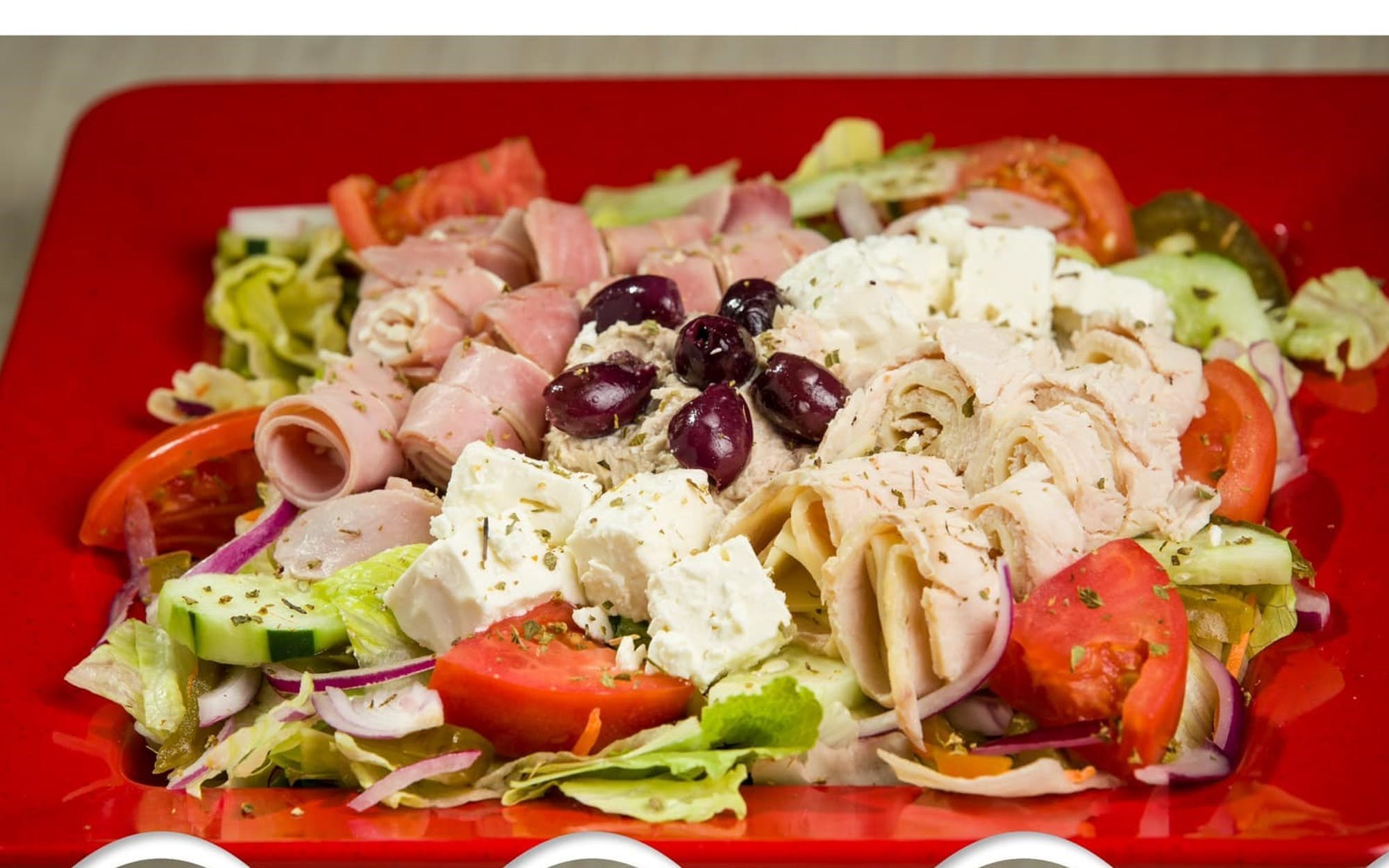 Order Deluxe Salad - Salad food online from Double Decker Pizza store, Ridley Park on bringmethat.com