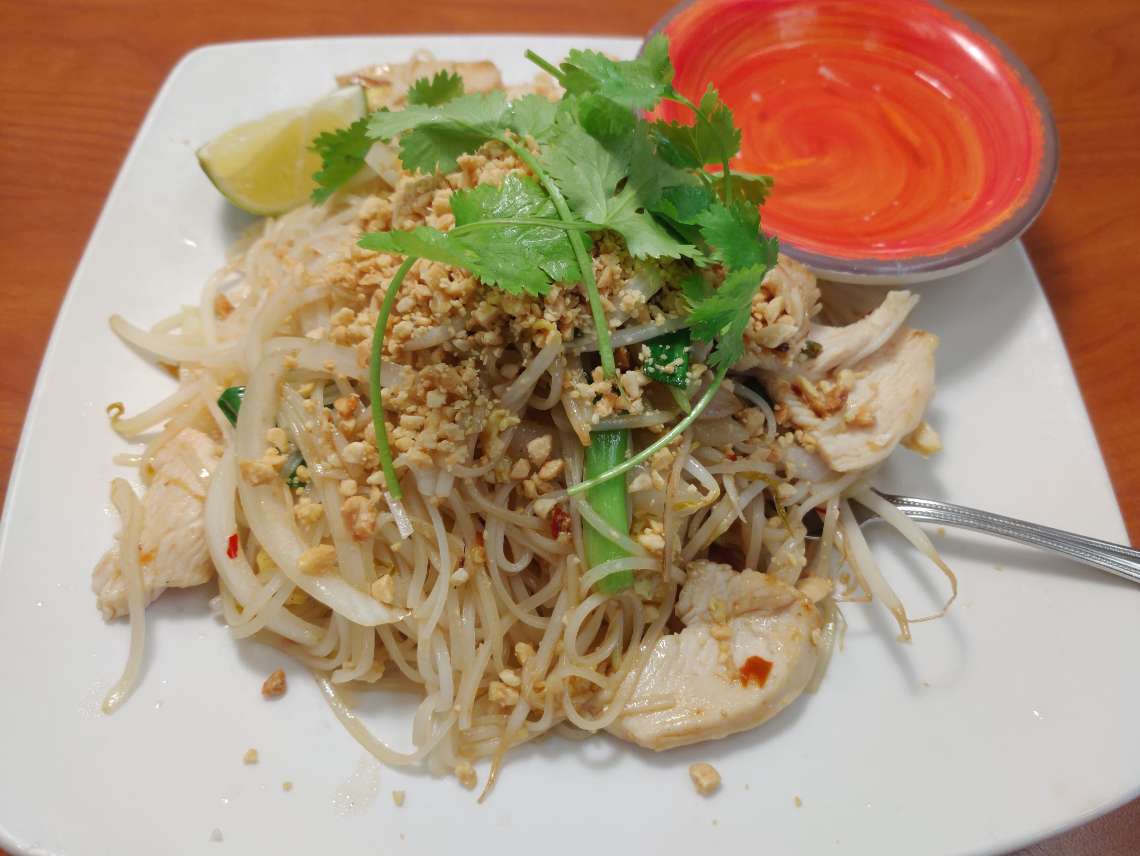 Order Chicken Pad Thai food online from Red Ginger China Bistro store, Saint Paul on bringmethat.com