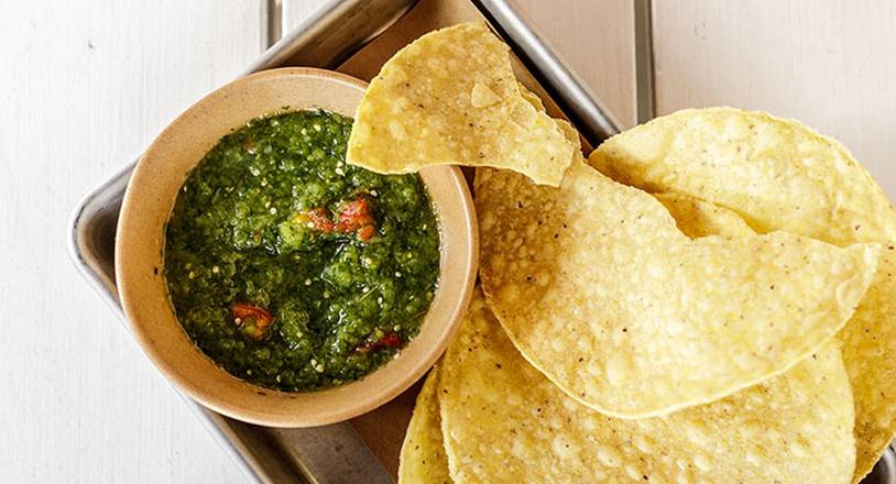Order salsa verde + chips food online from Bartaco store, King of Prussia on bringmethat.com