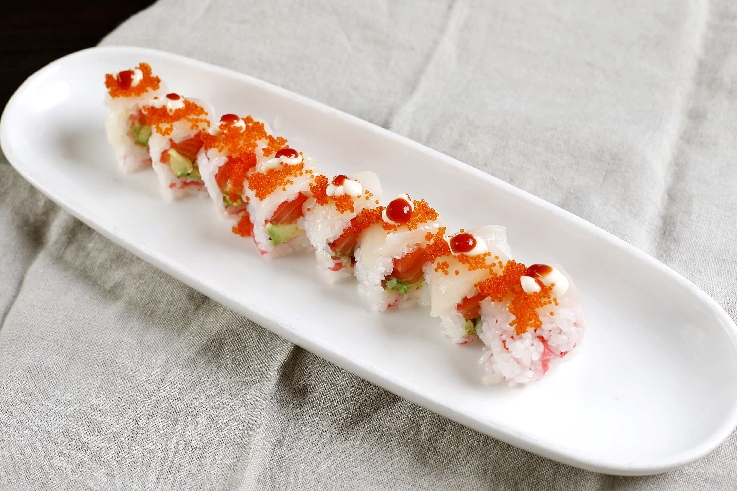 Order Romeo & Juliet Roll food online from Blue Fin Sushi store, San Francisco on bringmethat.com