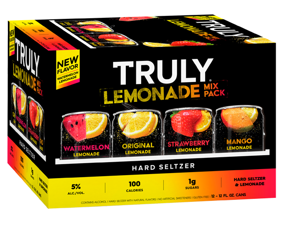 Order TRULY Lemonade Mix Pack - 12 pack 12oz cans food online from Cactus Food Mart store, Scottsdale on bringmethat.com