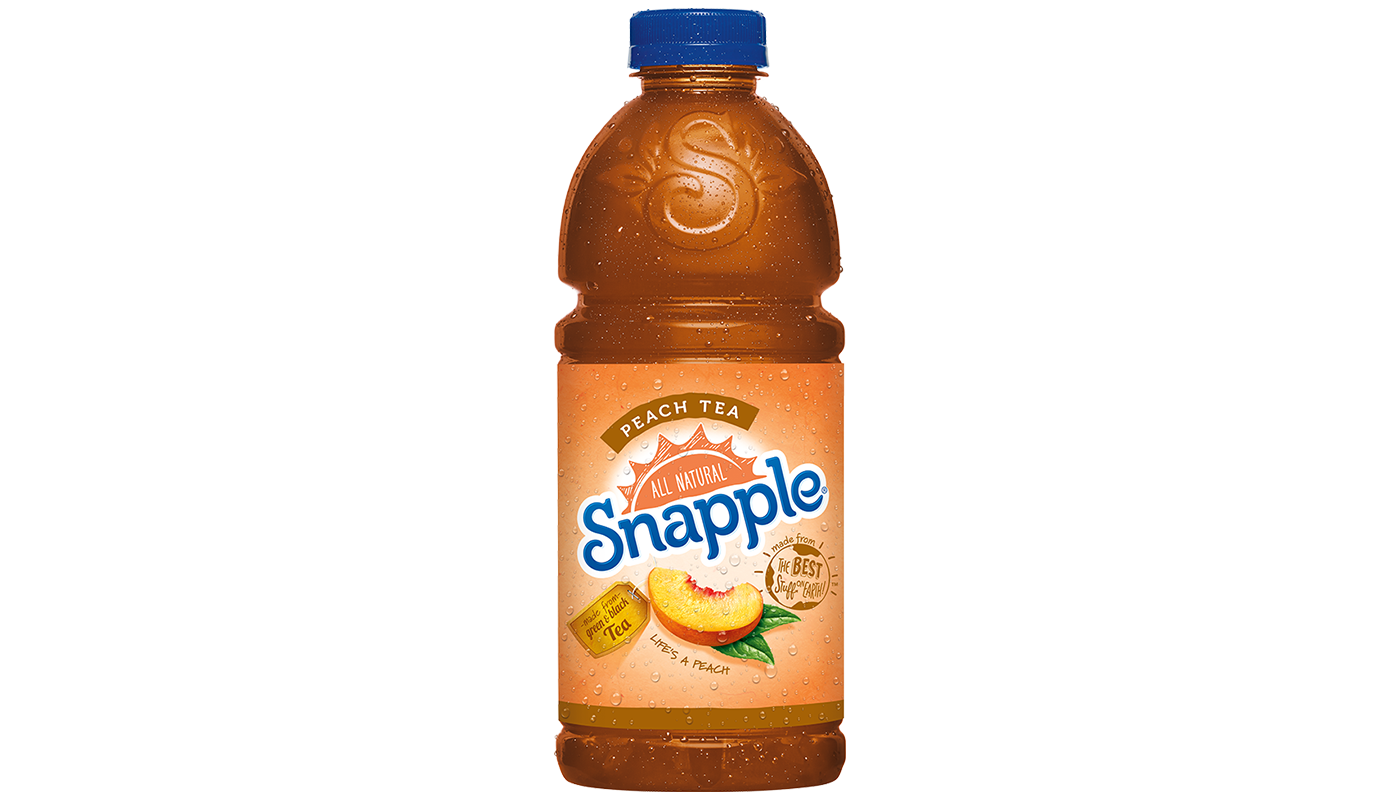 Order Snapple Peach Tea 32oz food online from Chevron Extramile store, Long Beach on bringmethat.com