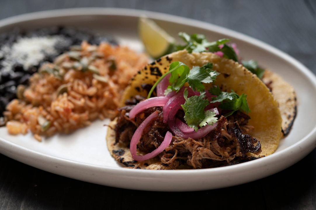 Order Smoked Brisket Tacos food online from Cactus Restaurant store, Seattle on bringmethat.com