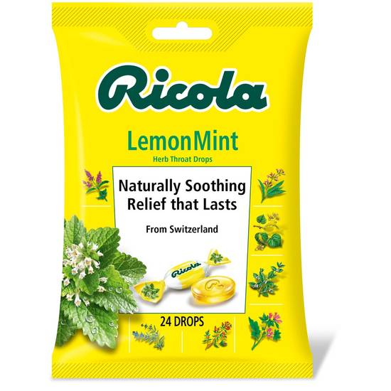 Order Ricola Herb Throat Drops Lemon Mint (24 ct) food online from Rite Aid store, CONCORD on bringmethat.com