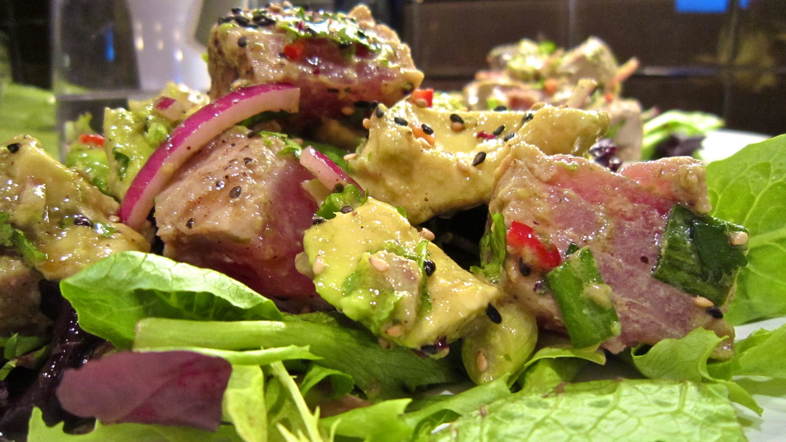 Order Ahi Tuna Salad food online from Sushi Xuan store, Albuquerque on bringmethat.com