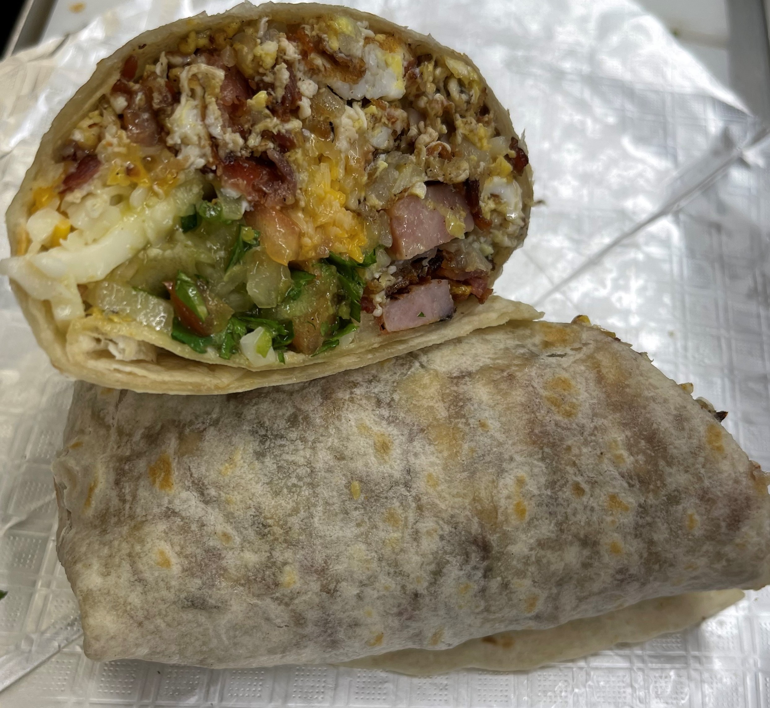 Order Build Your Own Breakfast Burrito food online from Petit Street Grill store, Camarillo on bringmethat.com