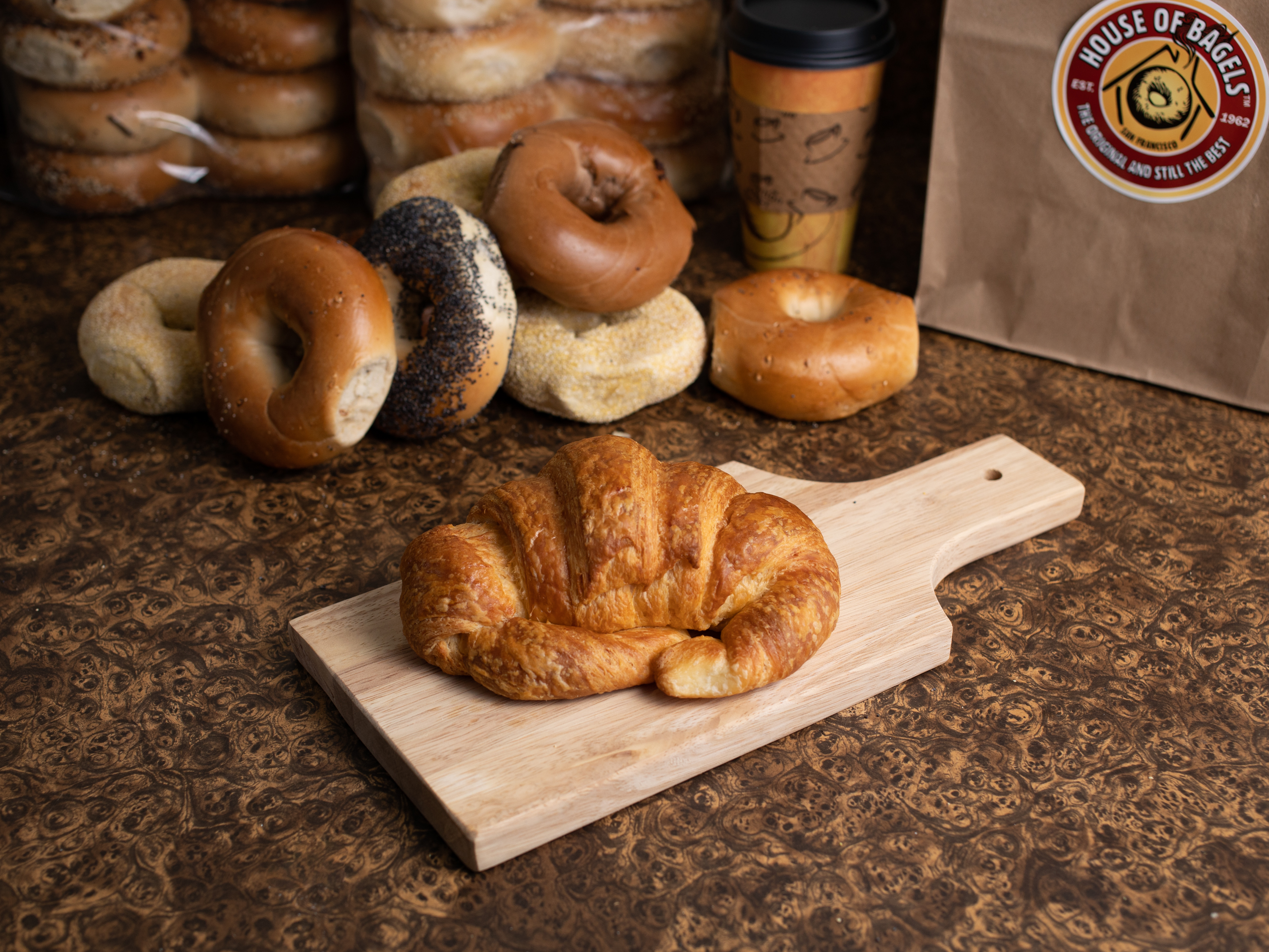 Order Plain Croissant food online from House Of Bagels store, San Francisco on bringmethat.com
