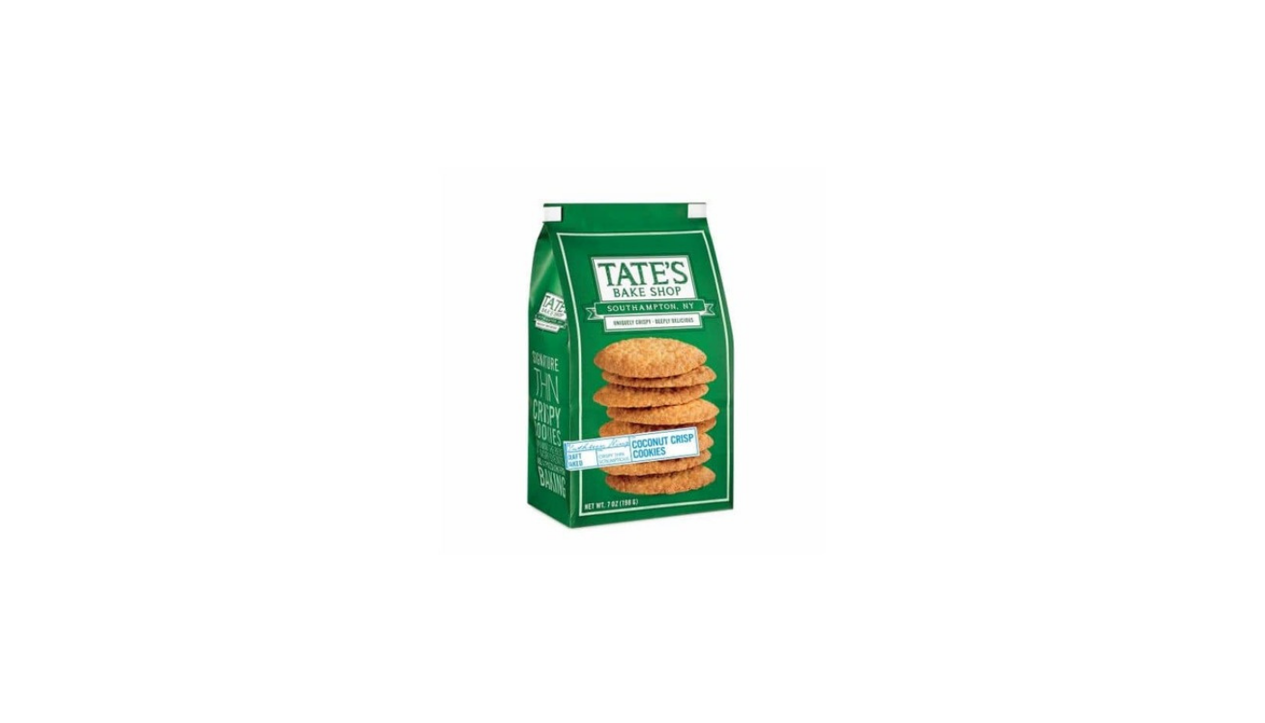 Order Tate's Bake Shop Coconut Crisps Cookies 7 oz. food online from Luv Mart store, Santa Cruz on bringmethat.com