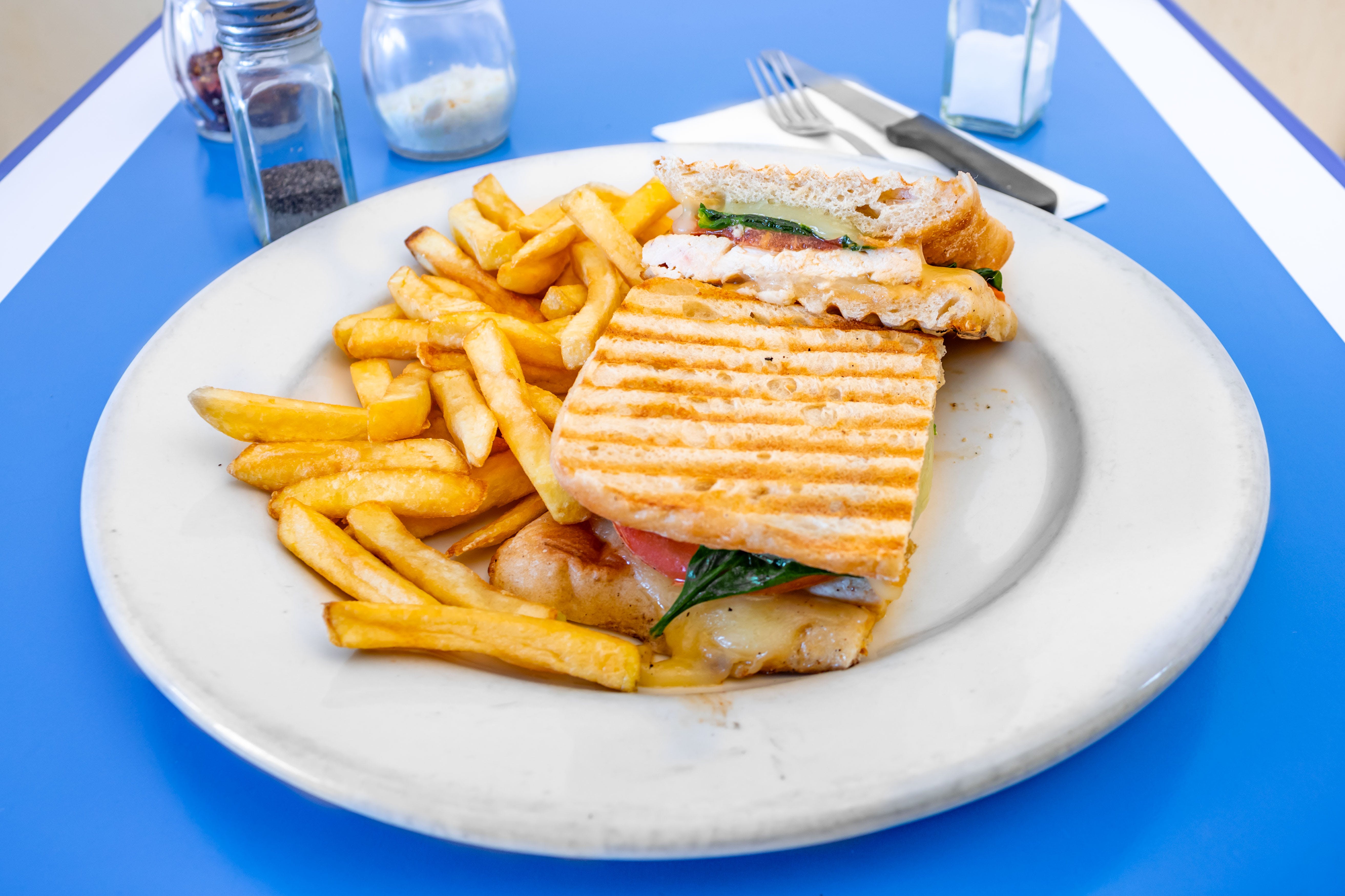 Order 3. Chicken & Spinach Panini - Panini food online from Nonno Sal's Pizza store, Trenton on bringmethat.com