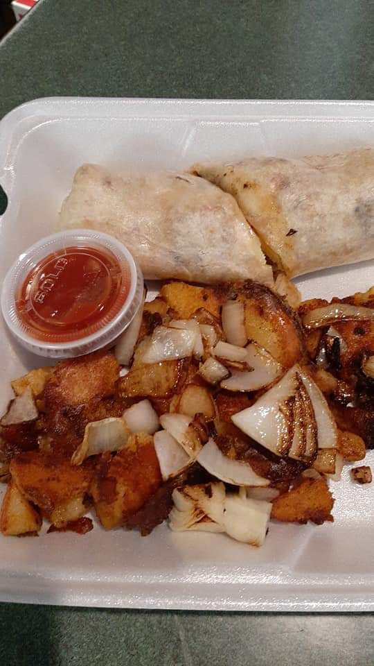 Order #13 Breakfast Burrito food online from Roxys Cafe store, Harrisburg on bringmethat.com