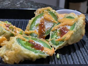 Order Stuffed Jalapeño Tempura food online from Aki Sushi & Japanese Fusion store, San Jacinto on bringmethat.com