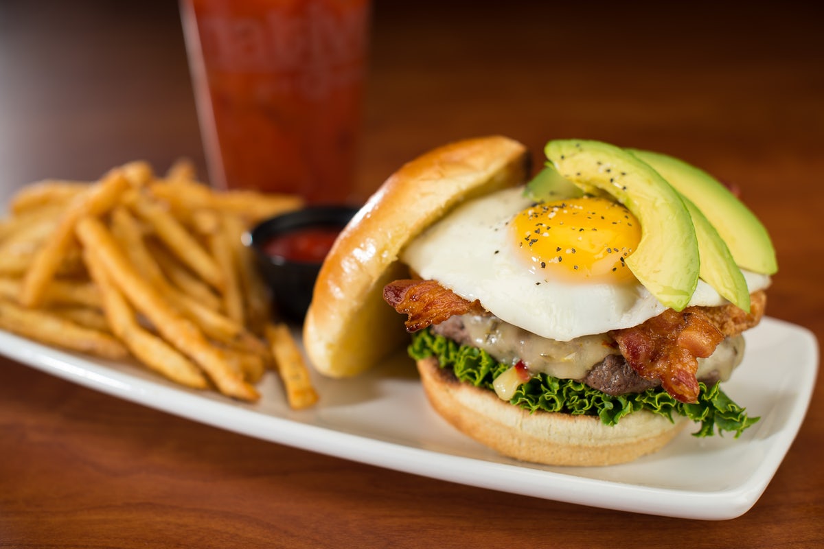Order Hangover Burger* food online from Native Grill & Wings store, Tempe on bringmethat.com