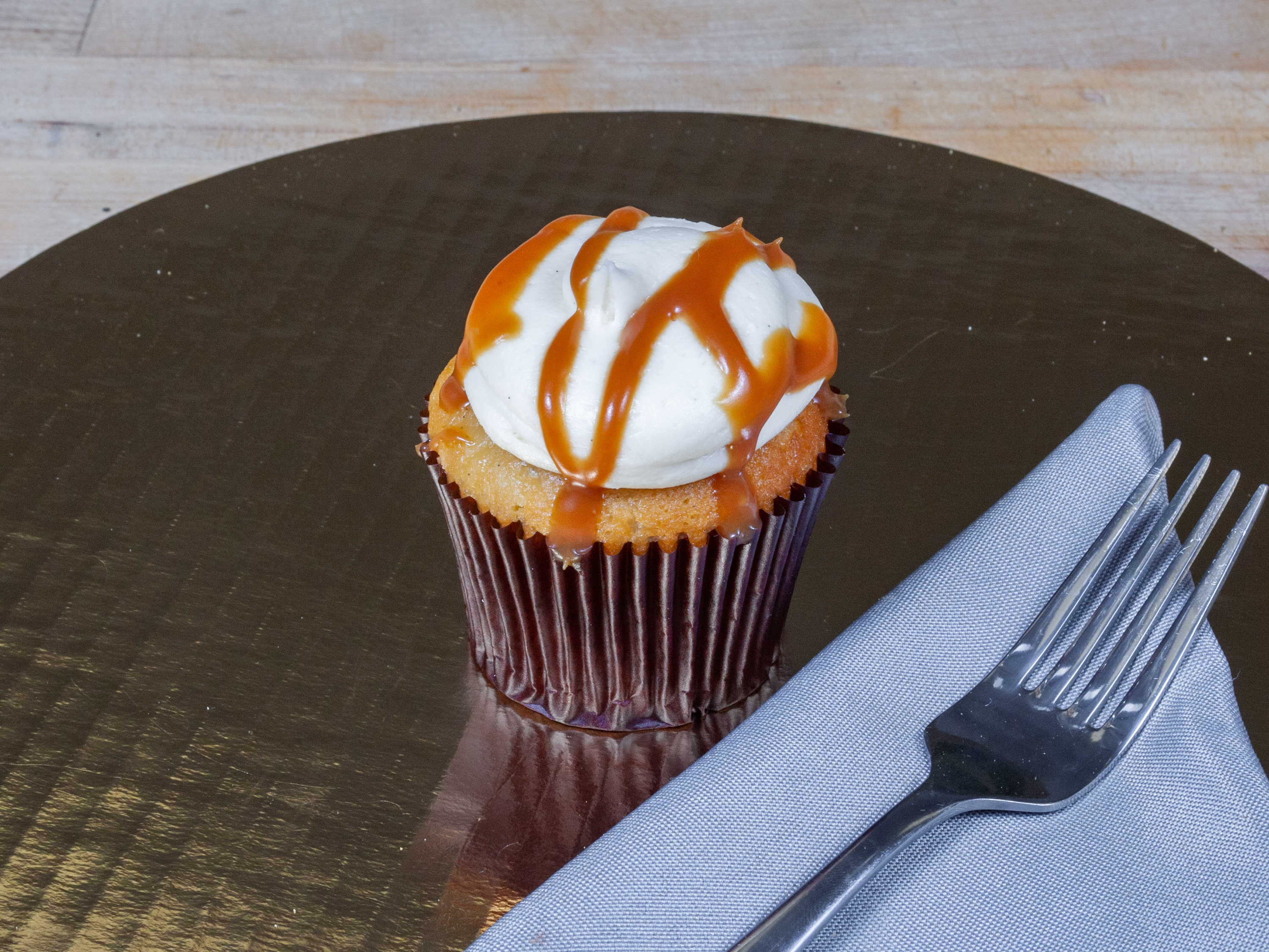 Order Caramel Cupcake food online from Sunflour Baking Company store, Charlotte on bringmethat.com