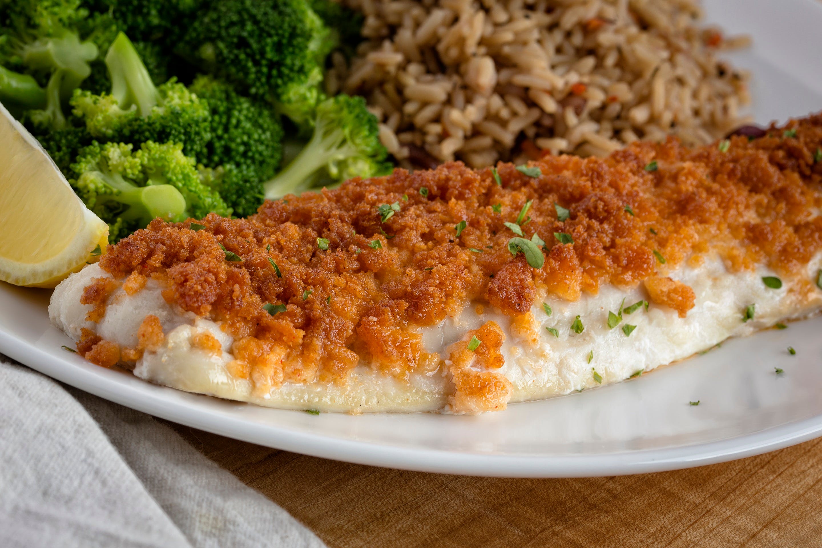 Order Baked Haddock - Entree food online from Uno Pizzeria & Grill store, Birch Run on bringmethat.com