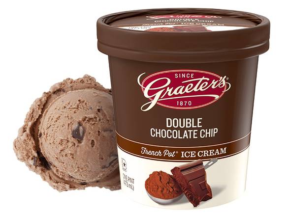 Order Double Chocolate Chip Pint food online from Graeter Ice Cream store, Cincinnati on bringmethat.com