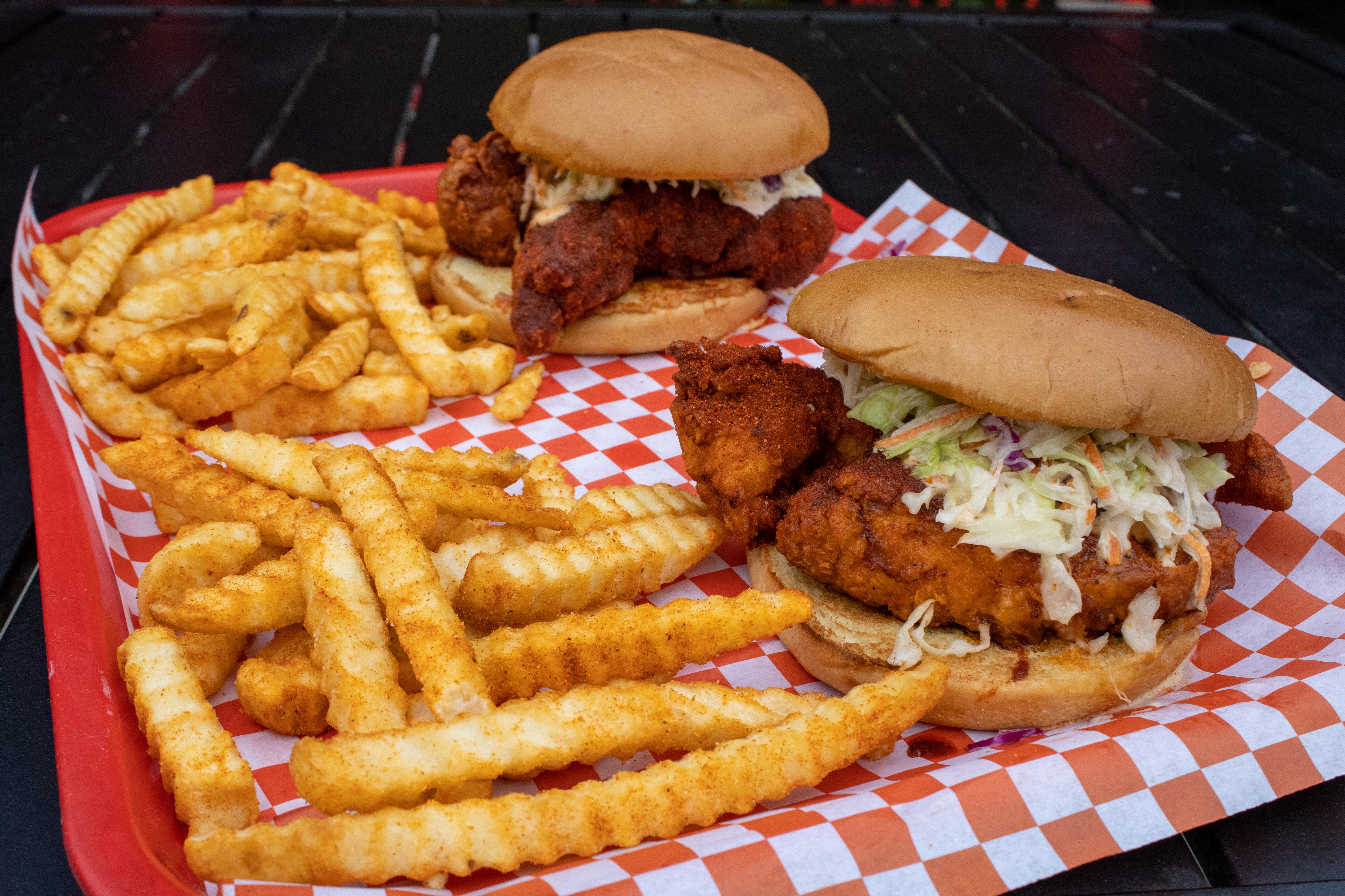 Order THE NASH SANDWICH Combo 2 food online from Al Hot Chicken store, Los Angeles on bringmethat.com