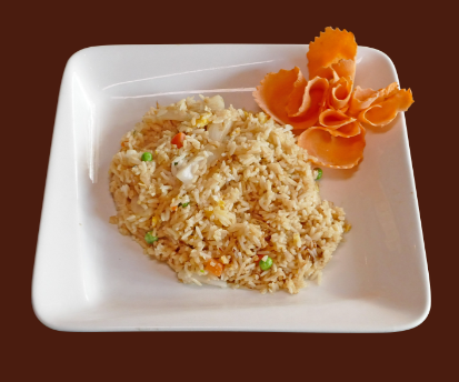 Order 61. Regular Egg Fried Rice with Peas & Carrots food online from Peppers Thai store, Palm Springs on bringmethat.com