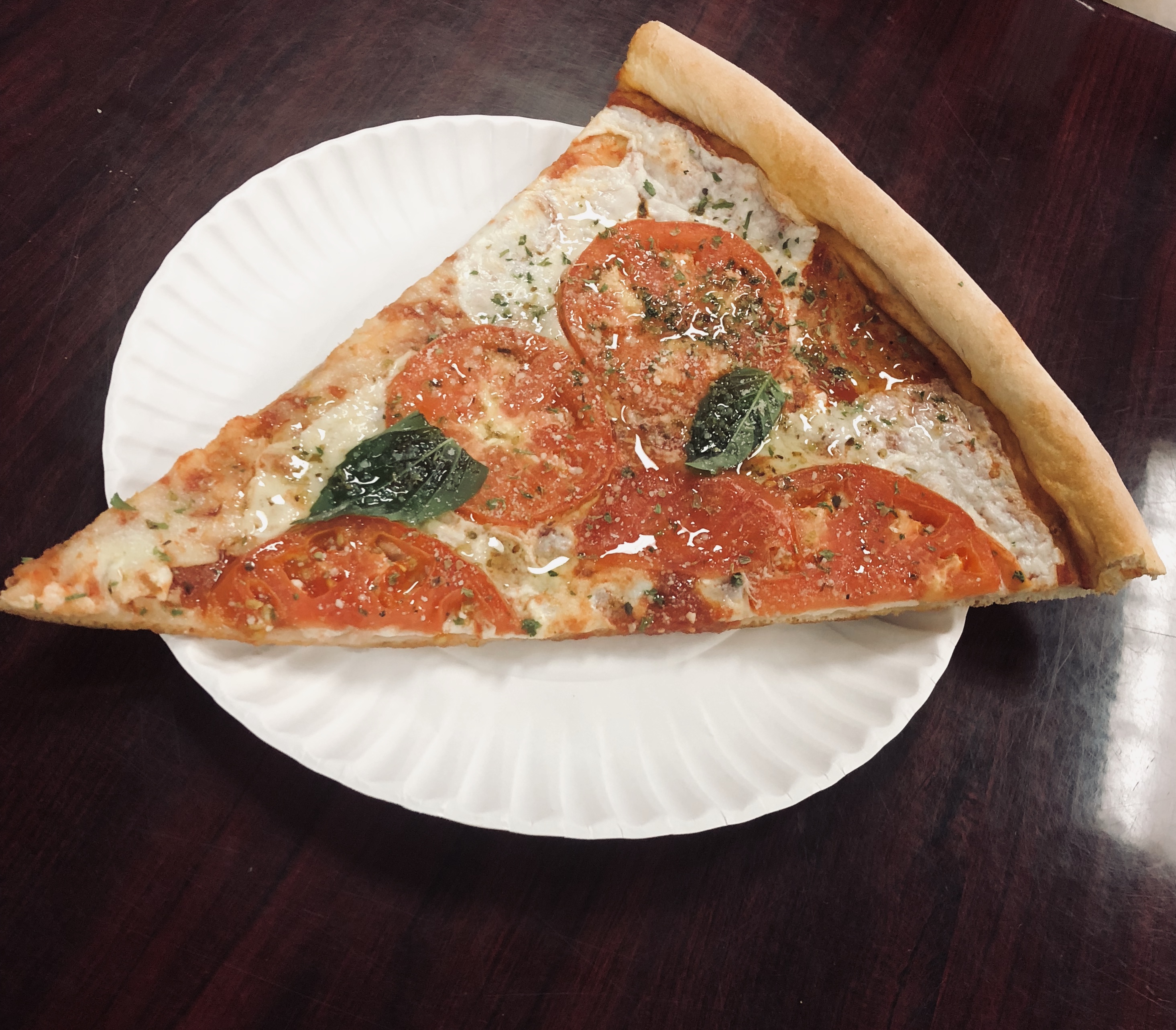 Order Fresh Mozzarella, Tomato and Basil Slice food online from Pepo's Pizza store, New York on bringmethat.com