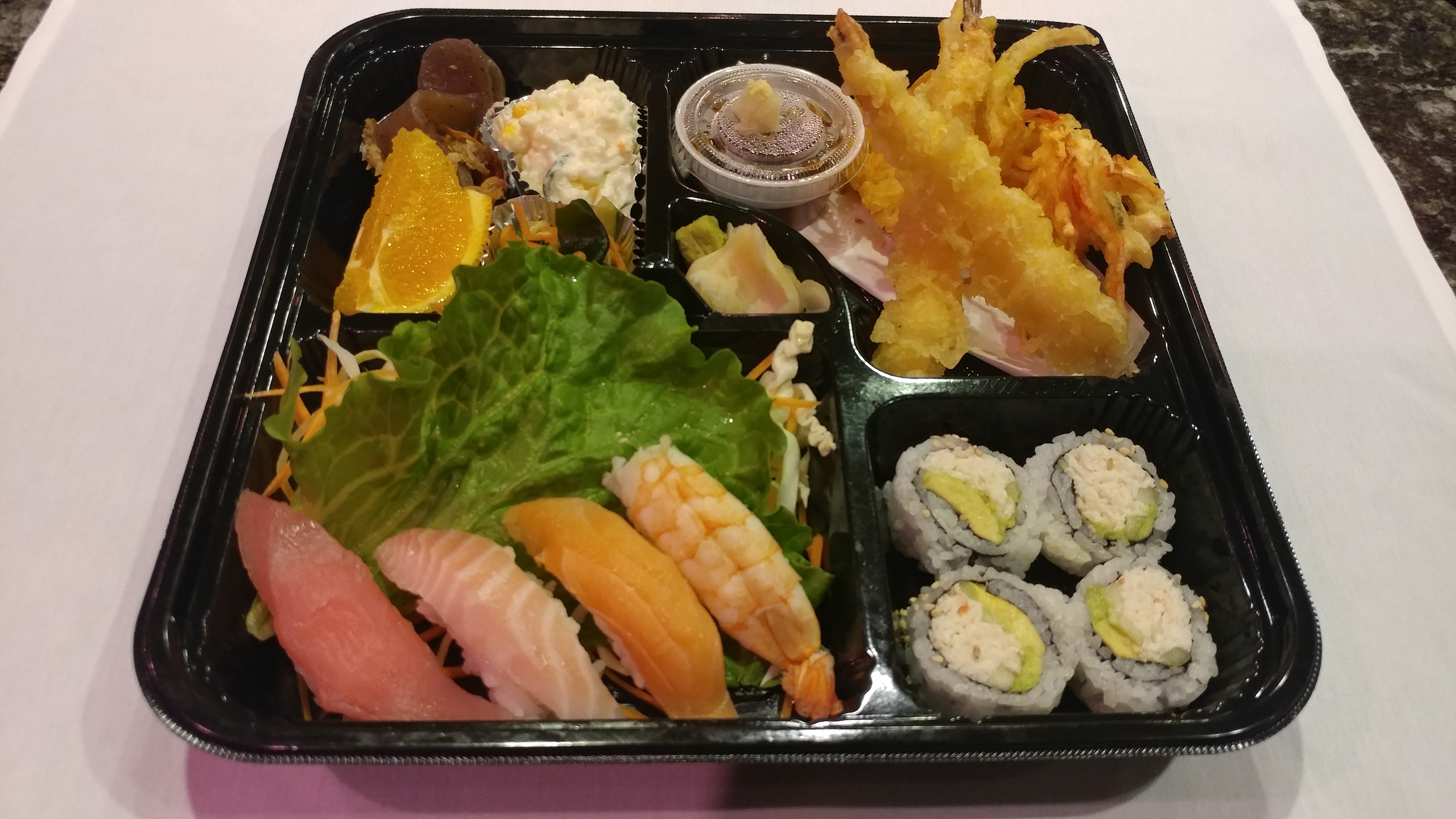 Order BENTO BOX ( SUSHI COMBO BENTO )   food online from Osaka Sushi & Grill store, Addison on bringmethat.com
