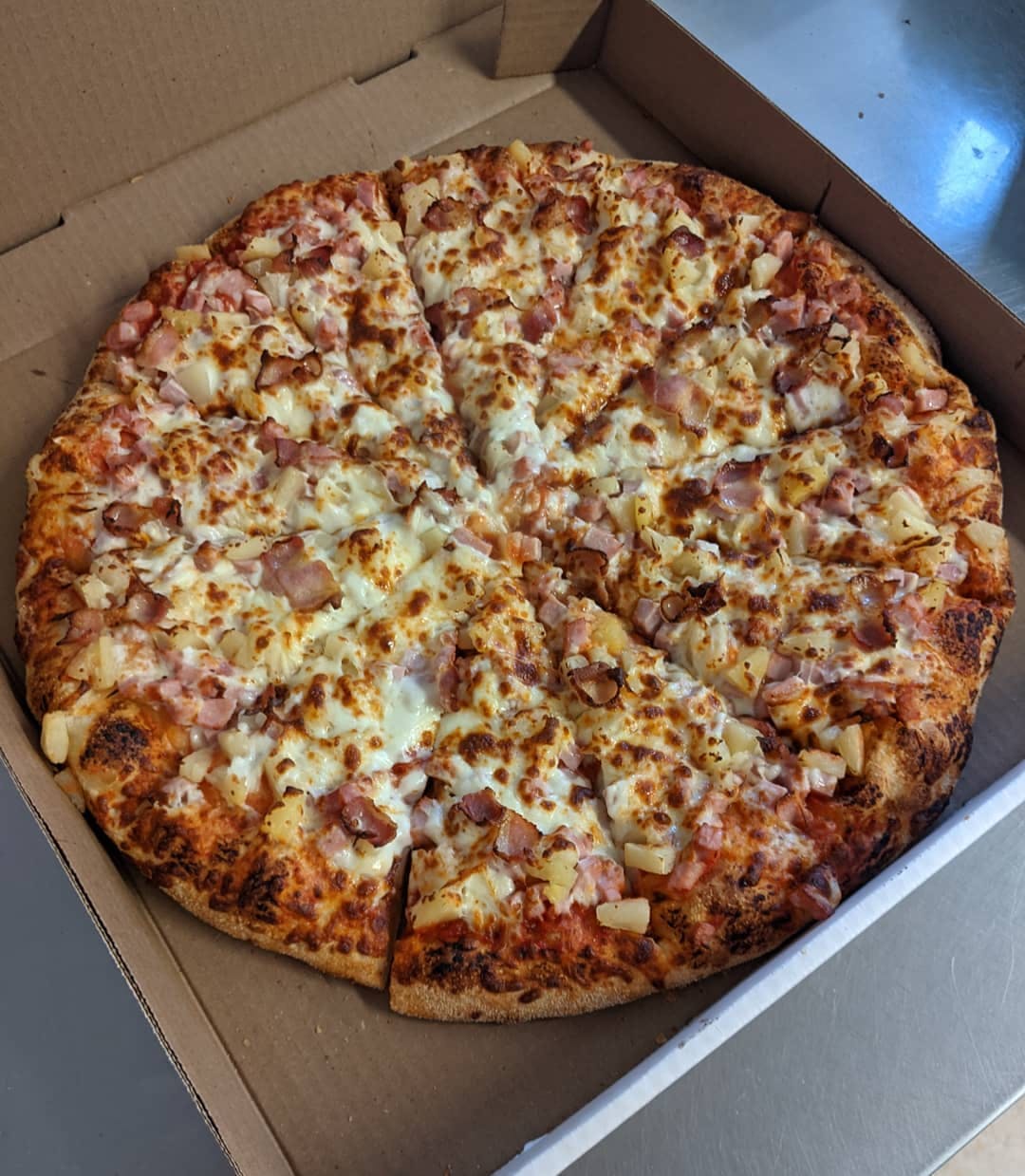 Order Three Topping Cheese Pizza - 14" food online from Papa D's Pizza store, St Clairsville on bringmethat.com