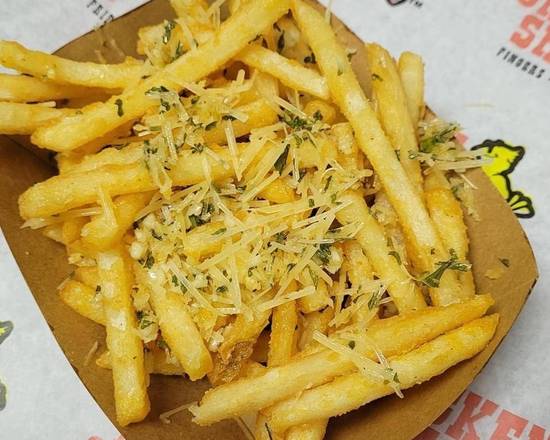 Order Garlic Fries food online from The Chicken Shack store, Fresno on bringmethat.com