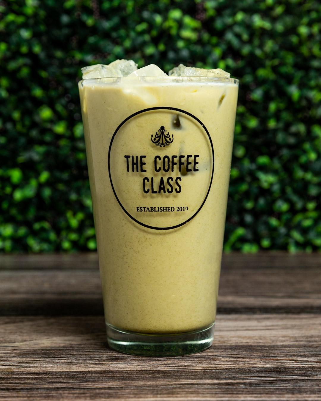 Order Matcha Latte (Iced) - # food online from The Coffee Class store, Las Vegas on bringmethat.com