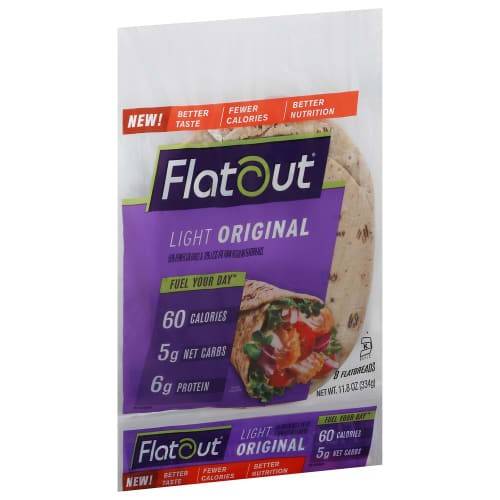 Order Flatout · Light Original Flatbreads (11.8 oz) food online from United Supermarkets store, Plainview on bringmethat.com