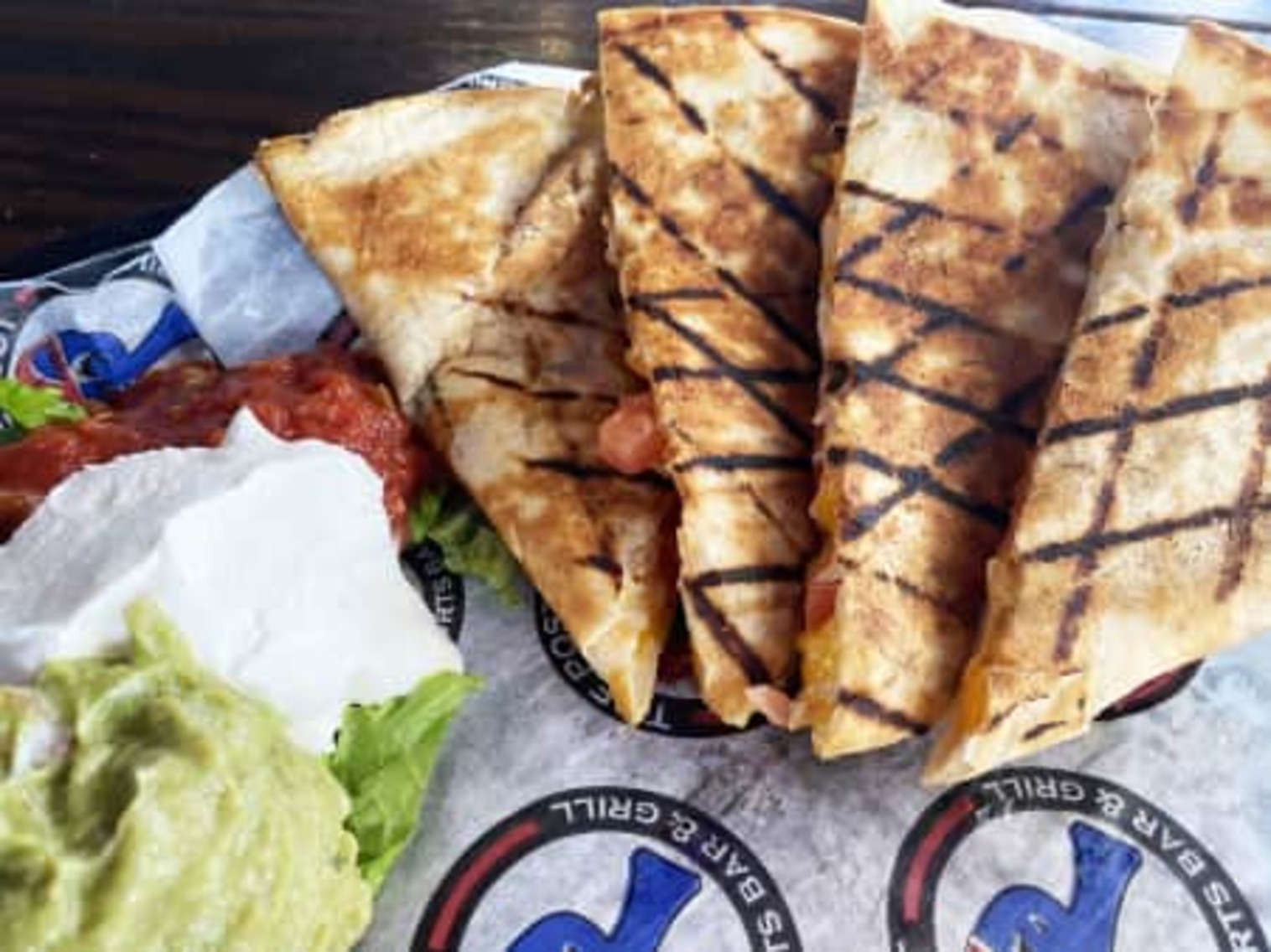 Order Black Bean Cheese Quesadilla food online from The Post Sports Bar & Grill store, Creve Coeur on bringmethat.com