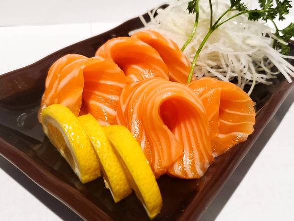Order Salmon sashimi (8 pcs) food online from Sake 2 Me Sushi store, Tustin on bringmethat.com